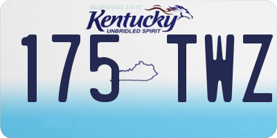 KY license plate 175TWZ