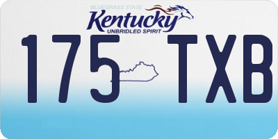 KY license plate 175TXB