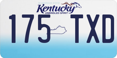 KY license plate 175TXD