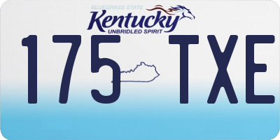 KY license plate 175TXE