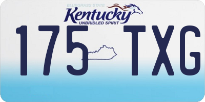 KY license plate 175TXG