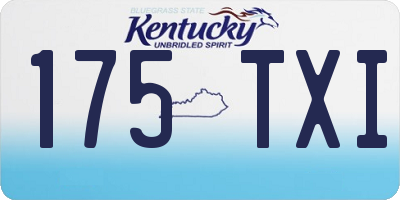 KY license plate 175TXI