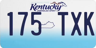 KY license plate 175TXK