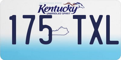 KY license plate 175TXL