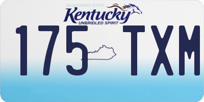 KY license plate 175TXM