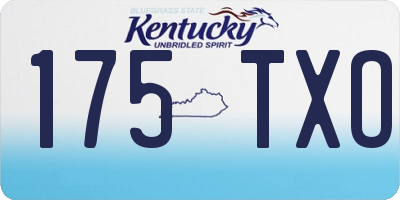 KY license plate 175TXO