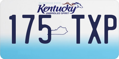 KY license plate 175TXP