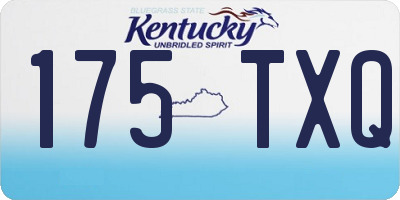 KY license plate 175TXQ
