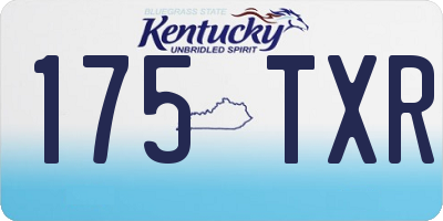KY license plate 175TXR
