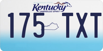 KY license plate 175TXT