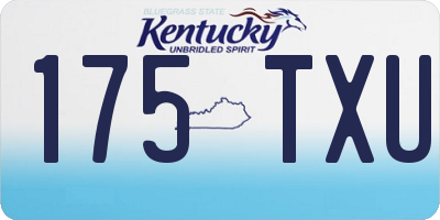 KY license plate 175TXU