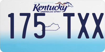 KY license plate 175TXX