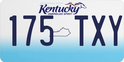 KY license plate 175TXY