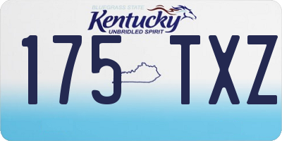 KY license plate 175TXZ