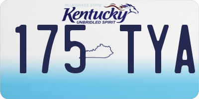 KY license plate 175TYA