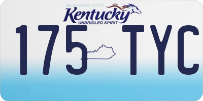KY license plate 175TYC