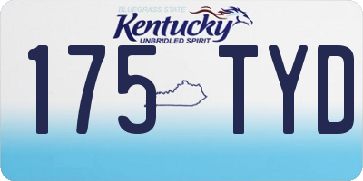 KY license plate 175TYD
