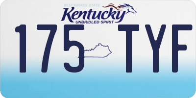 KY license plate 175TYF