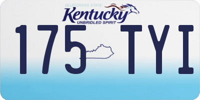 KY license plate 175TYI