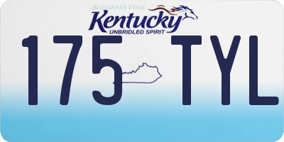 KY license plate 175TYL