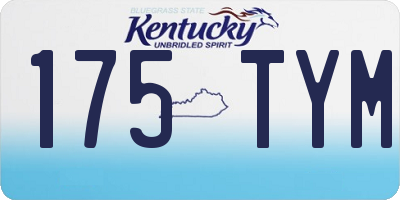 KY license plate 175TYM