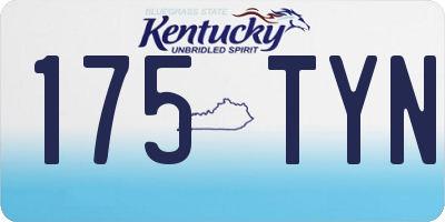 KY license plate 175TYN