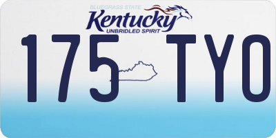 KY license plate 175TYO
