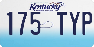 KY license plate 175TYP