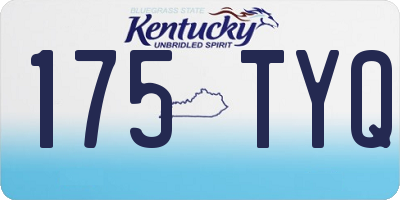 KY license plate 175TYQ
