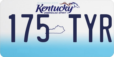 KY license plate 175TYR