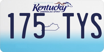 KY license plate 175TYS