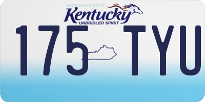 KY license plate 175TYU