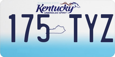 KY license plate 175TYZ