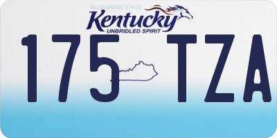 KY license plate 175TZA