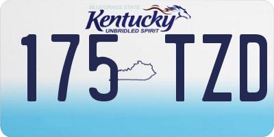 KY license plate 175TZD