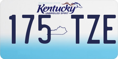 KY license plate 175TZE