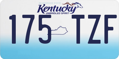KY license plate 175TZF