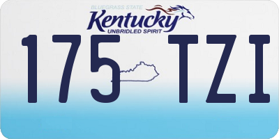 KY license plate 175TZI