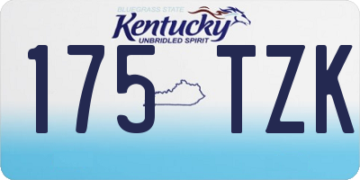 KY license plate 175TZK