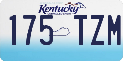 KY license plate 175TZM