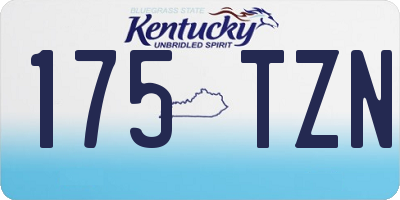 KY license plate 175TZN