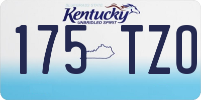 KY license plate 175TZO