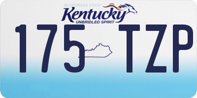 KY license plate 175TZP
