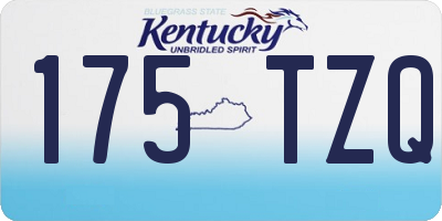 KY license plate 175TZQ