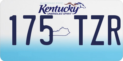 KY license plate 175TZR