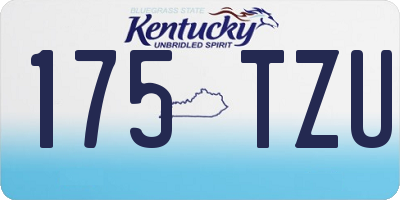 KY license plate 175TZU