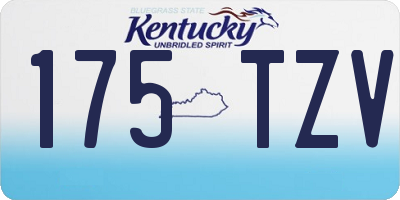 KY license plate 175TZV