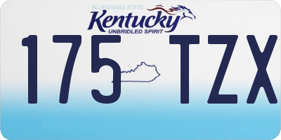 KY license plate 175TZX