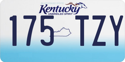 KY license plate 175TZY