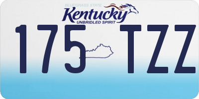 KY license plate 175TZZ
